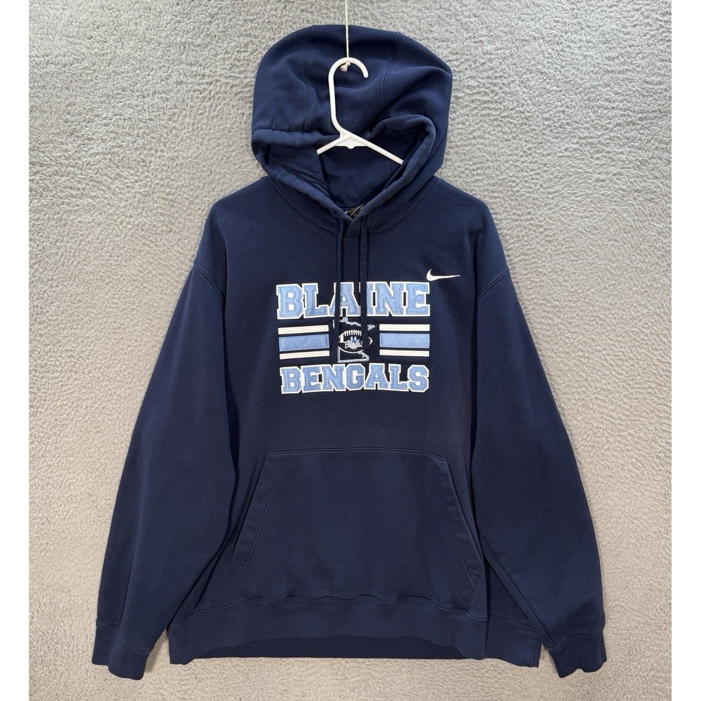 Blaine Bengals Sweatshirt Adult 2XL XXL Blue Hoodie Nike Swoosh Minneapolis MN